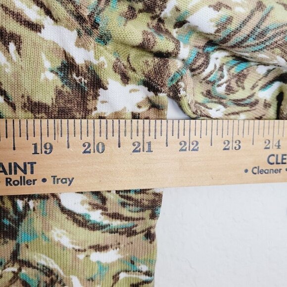 Christopher & Banks Sweater Cardigan XL Green Brown Wood Bead Embellished NEW - Picture 9 of 12